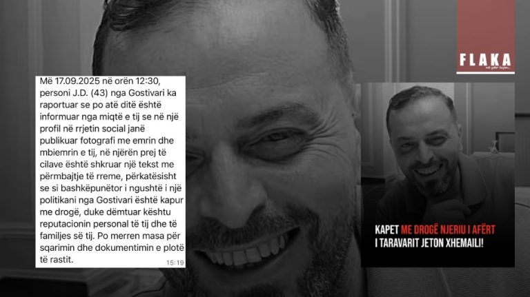 Policia nis aktivitetet për zbardhjen e autorëve të lajmit të rrejshëm për Jeton Xhemailin