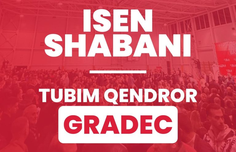 Shabani fton qytetarët në tubimin përmbyllës të fushatës në Vrapçisht