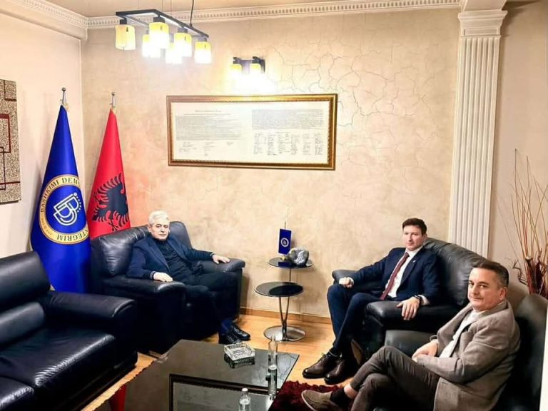 Ali Ahmeti takon ambasadorin e Shqipërisë, Denion Meidani: Fokus te proceset evropiane dhe faktori shqiptar